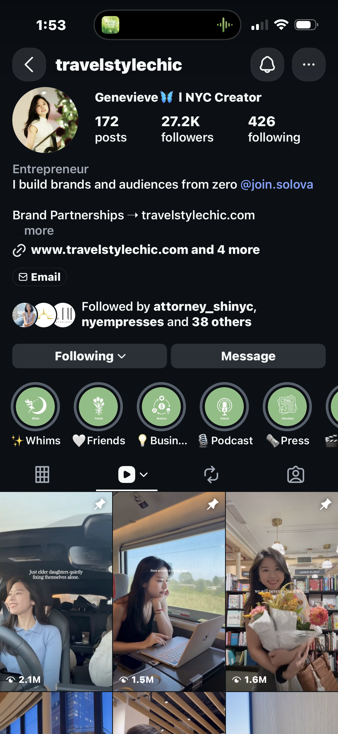 @travelstylechic Instagram profile
